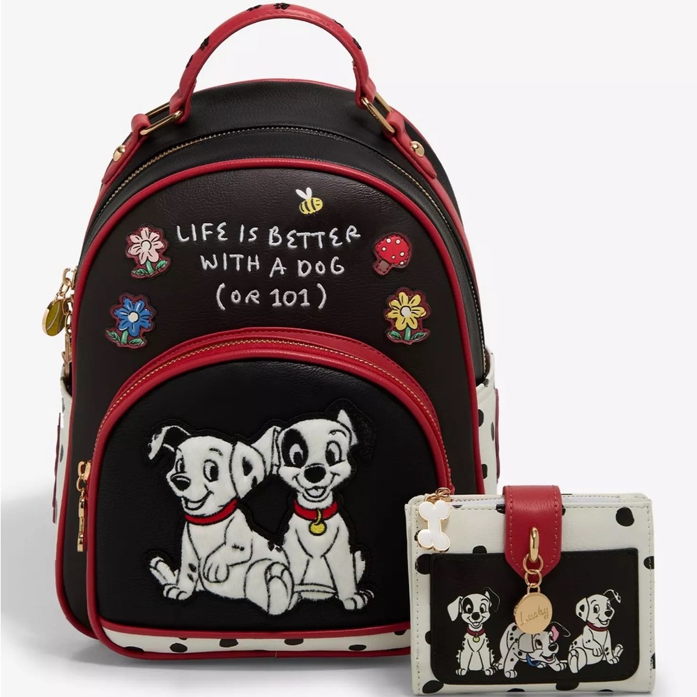 Disney 101 Dalmatians Puppies Mini Backpack with Photo Coin Purse Set